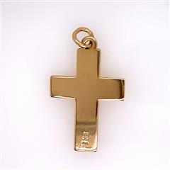 James Avery Retired Rose Vine Cross 14K Yellow Gold Pendant